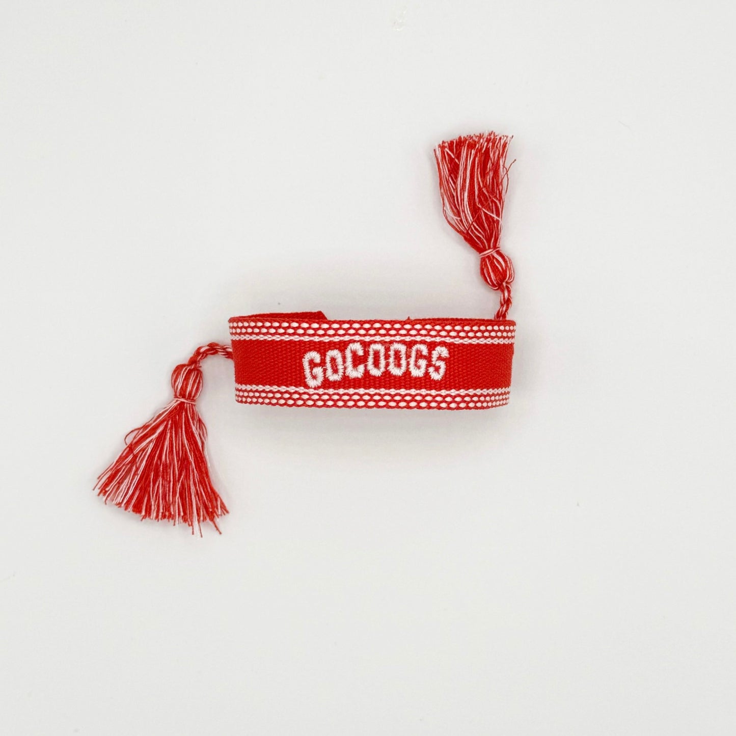 University of Houston red GO COOGS game day bracelet