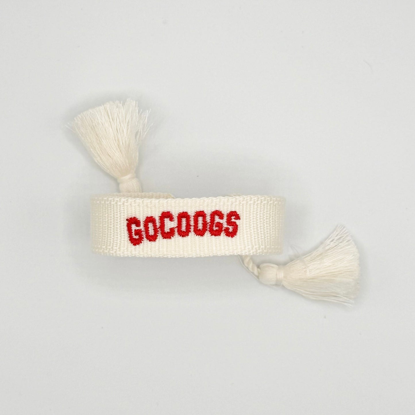 University of Houston red GO COOGS game day bracelet