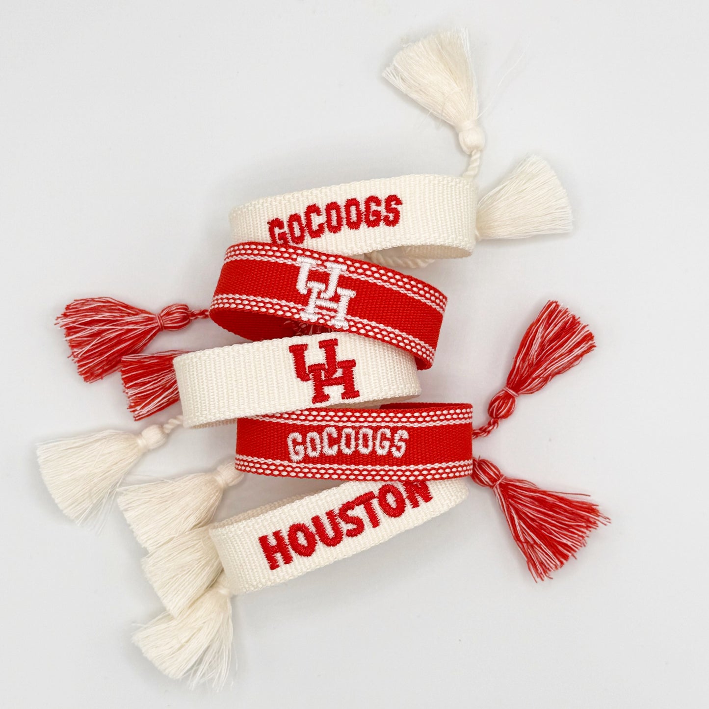 University of Houston red GO COOGS game day bracelet