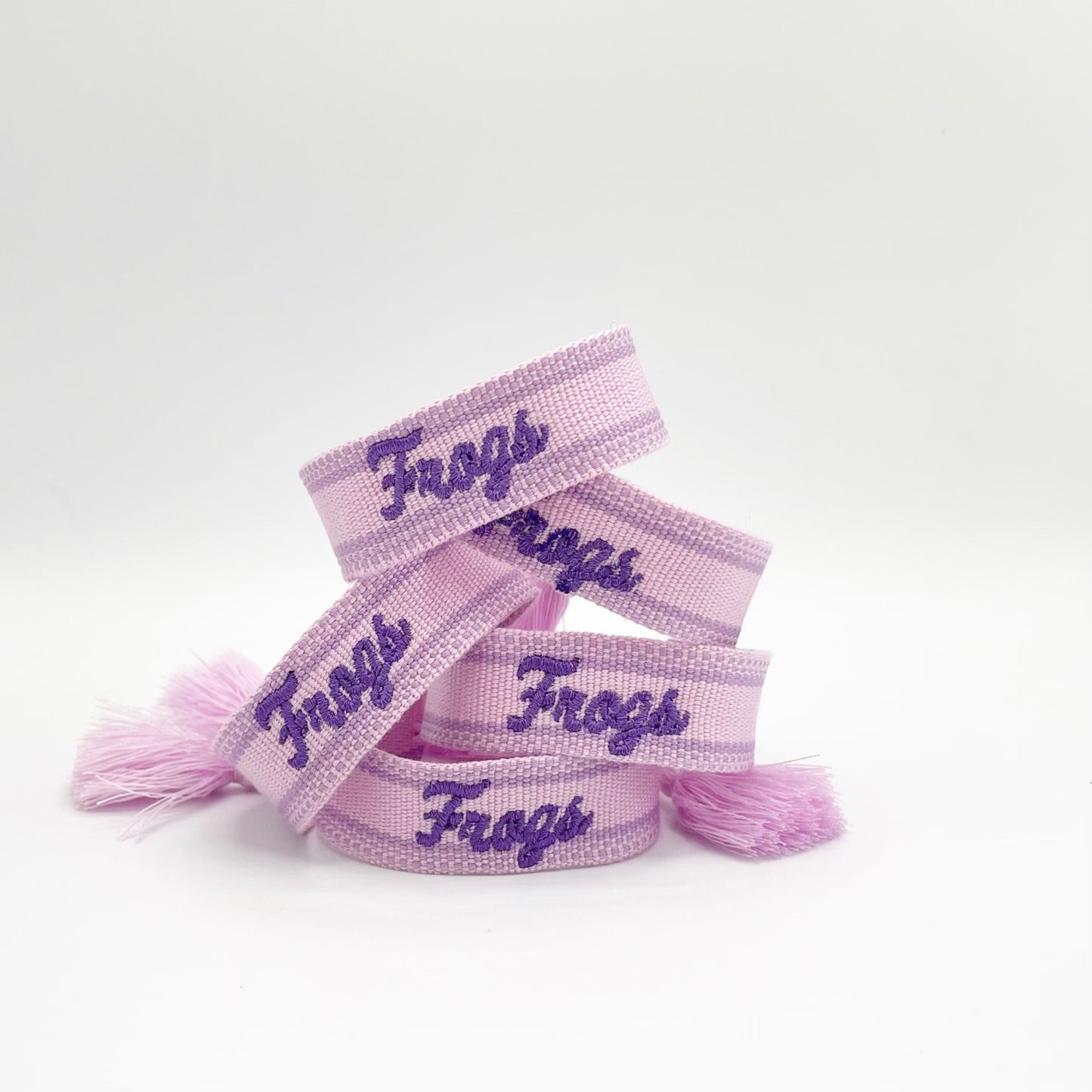FROGS VINTAGE SCRIPT pink