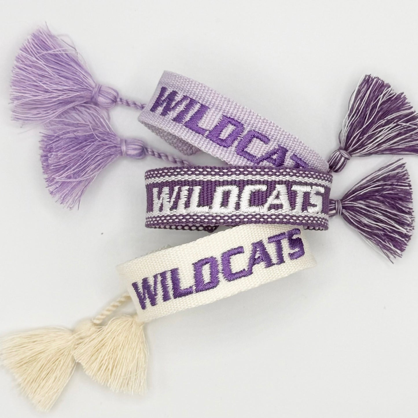 Kansas State University purple WILDCATS game day bracelet