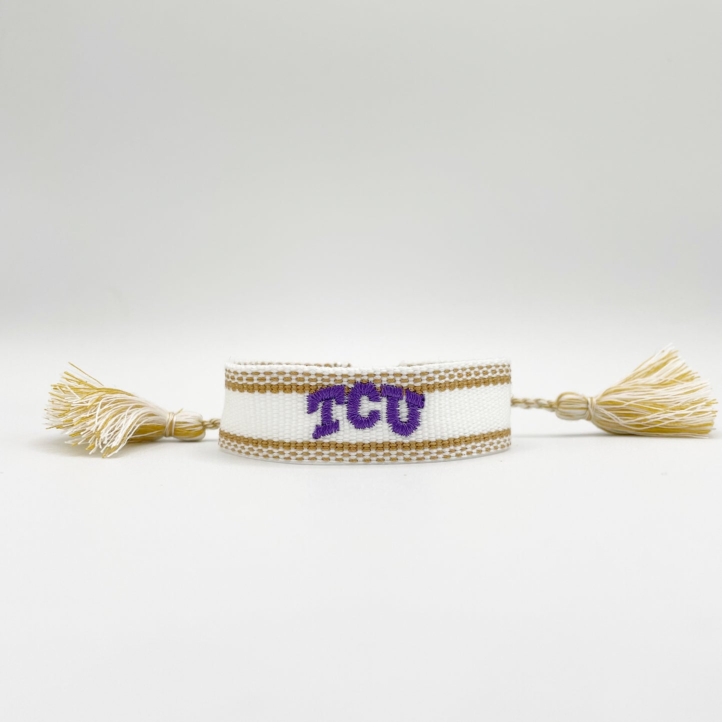 TCU gold trim game day bracelet