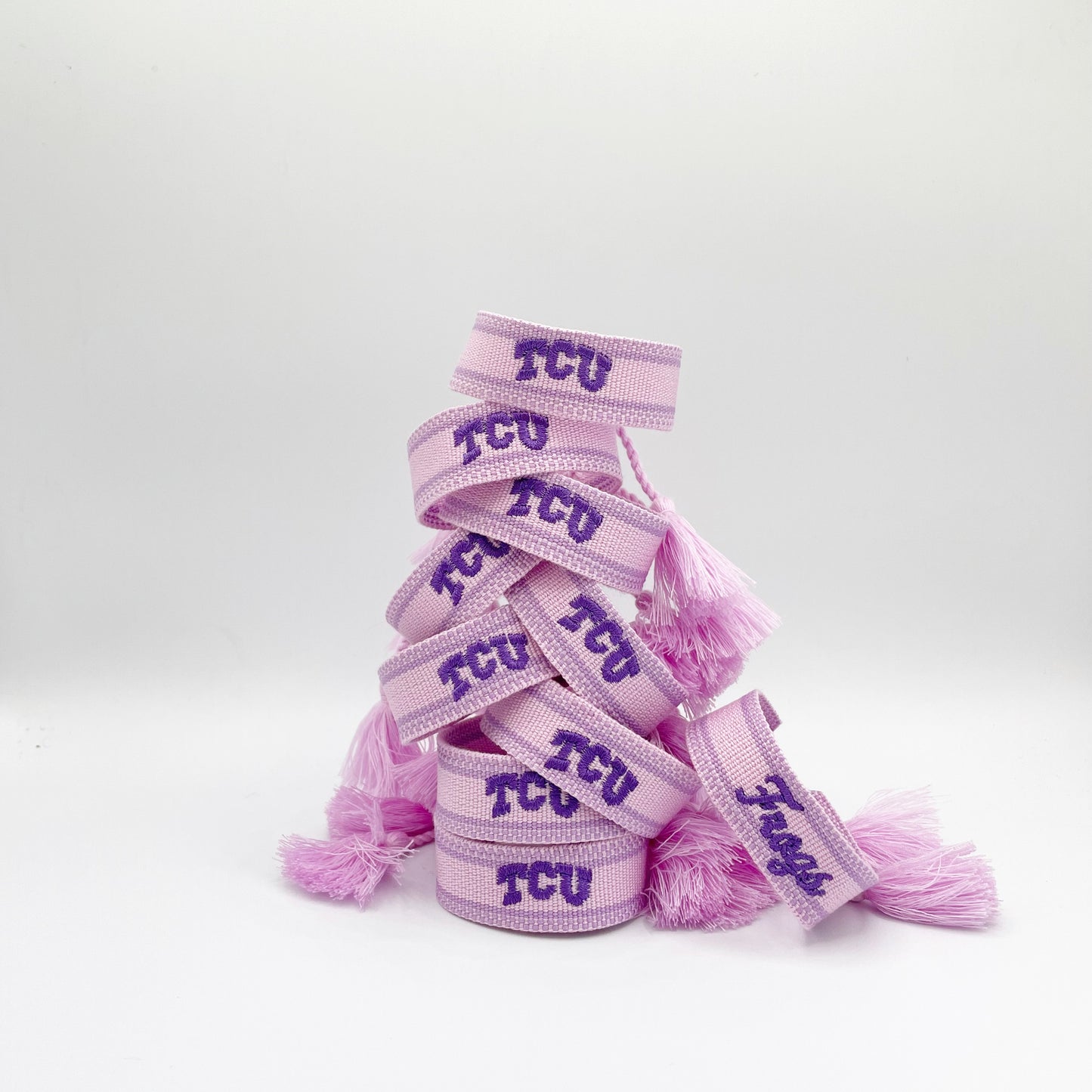 TCU game day bracelet in pink