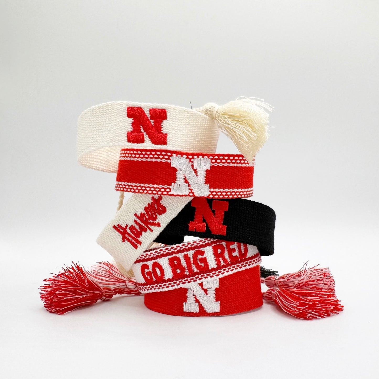 University of Nebraska game day bracelet in red