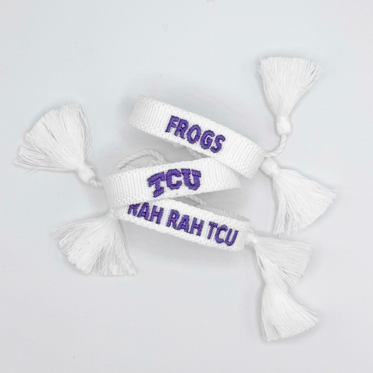 RAH RAH TCU tiny tassel bracelet