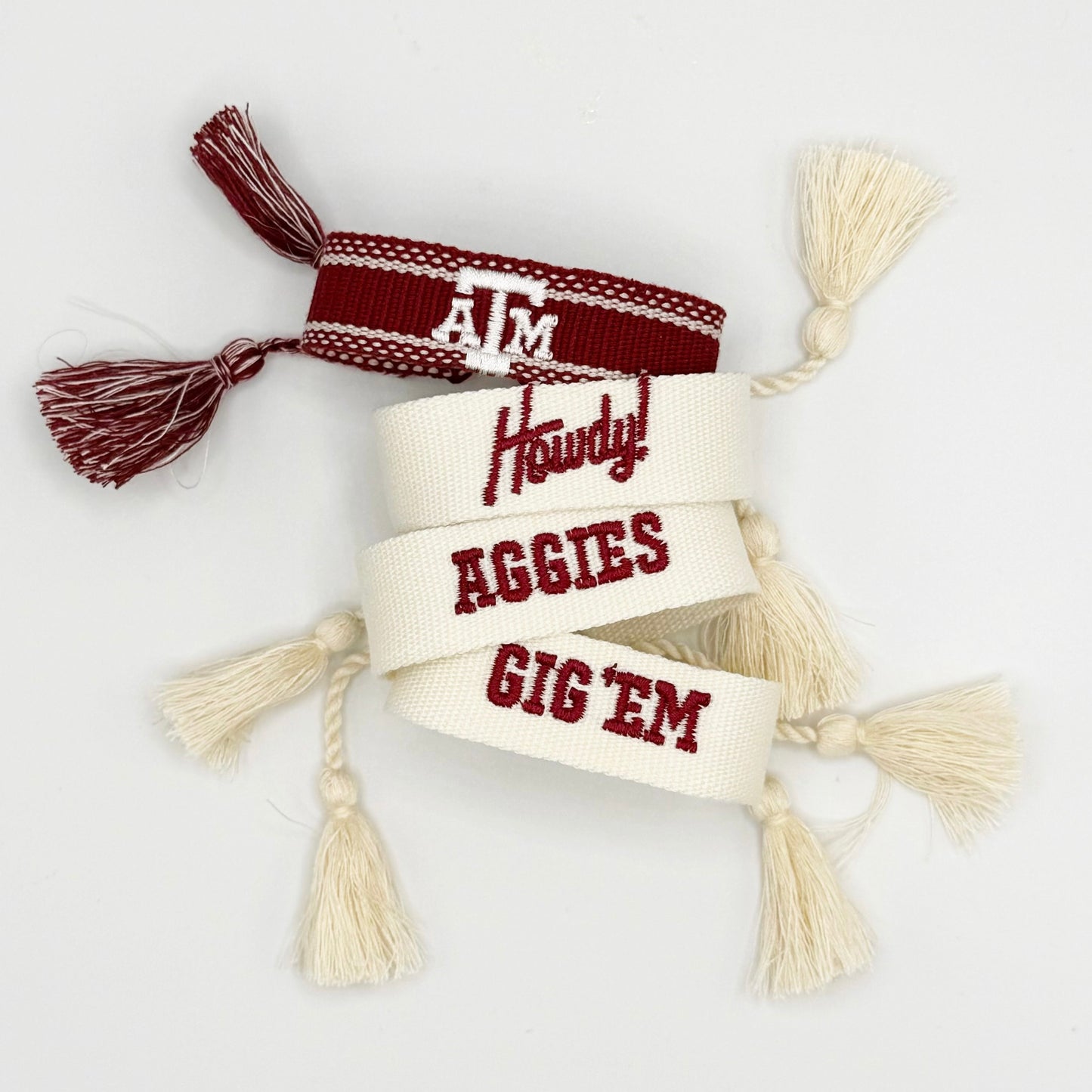 Texas A+M University HOWDY game day bracelet