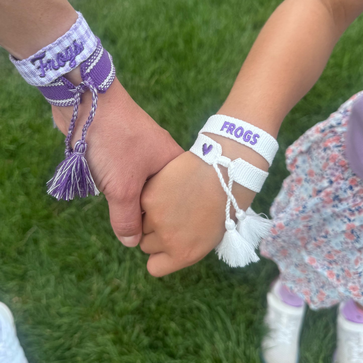 purple skinny tassel bracelet
