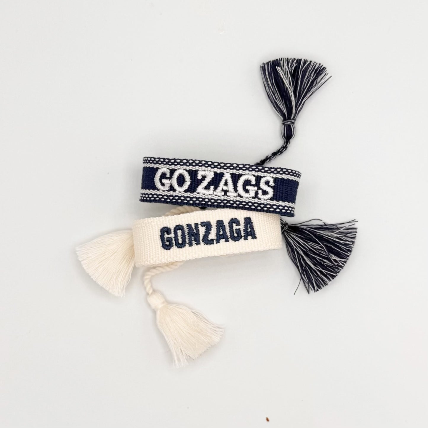 Gonzaga University white game day bracelet