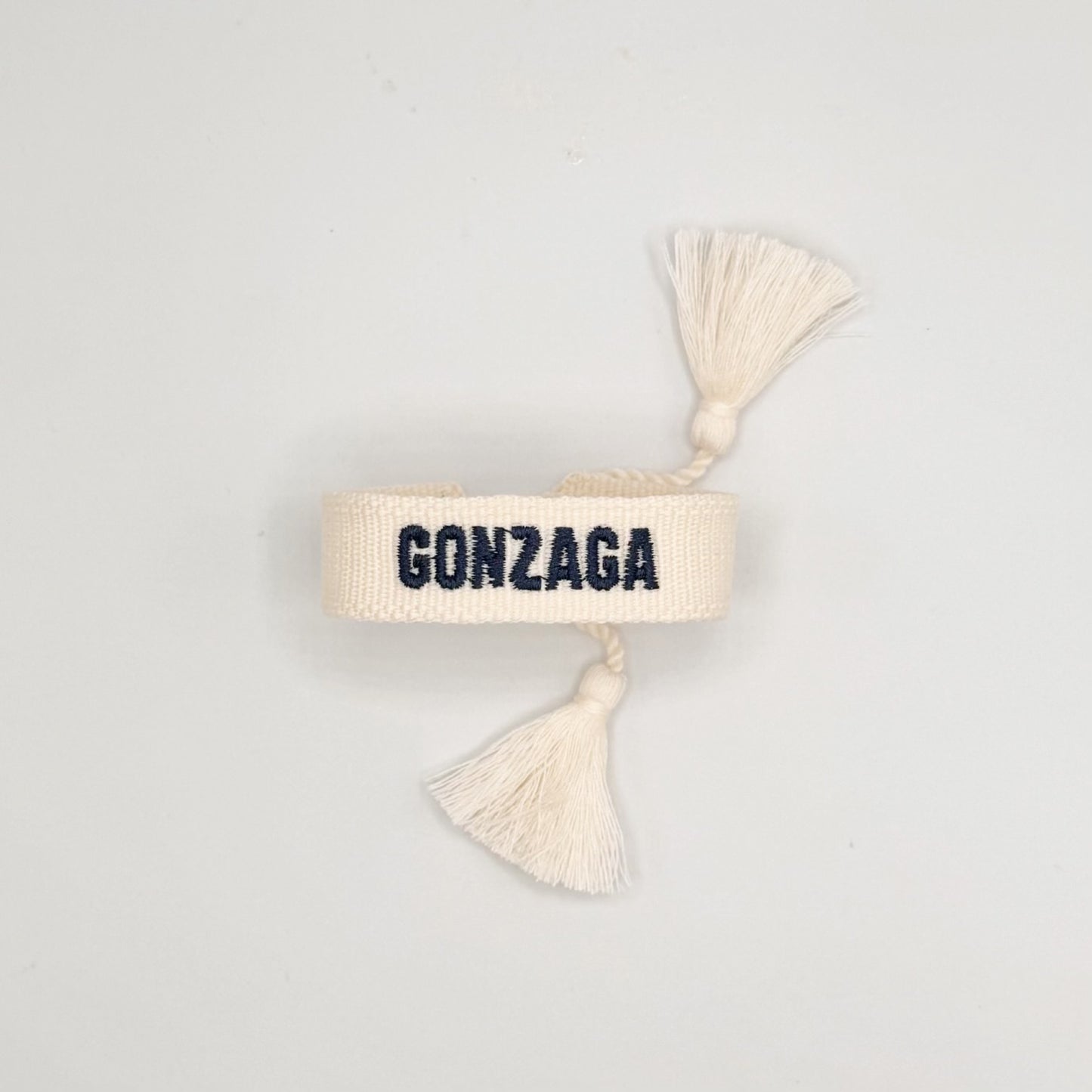 Gonzaga University white game day bracelet