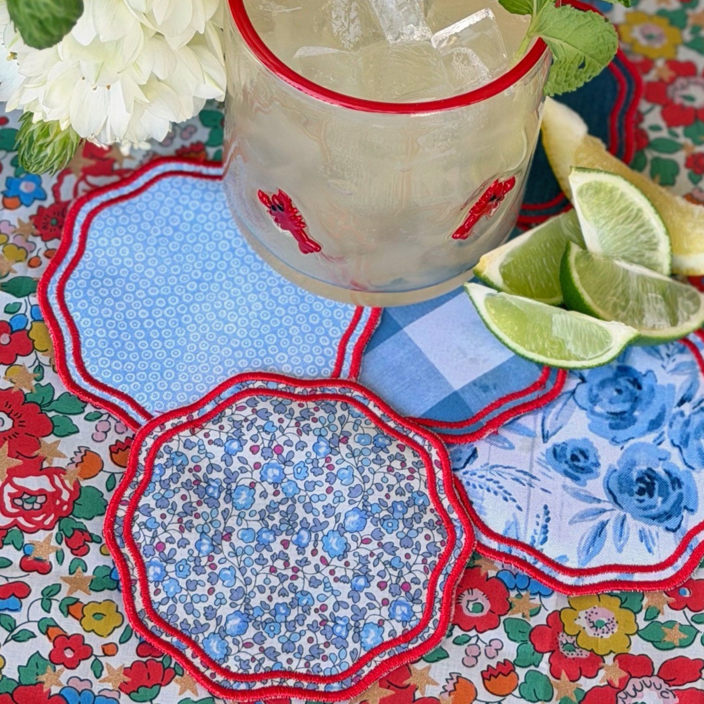 red white & blue cocktail napkins
