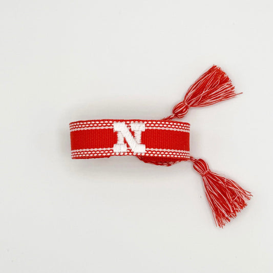 University of Nebraska game day bracelet in red