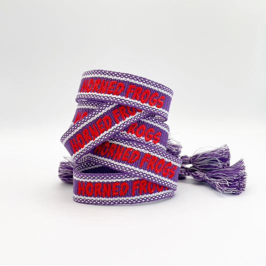 HORNED FROGS game day tassel bracelet