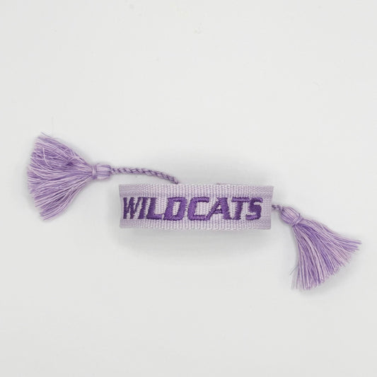 Kansas State University lavender WILDCATS game day bracelet