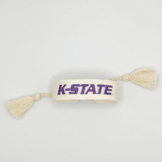 Kansas State Univeristy white game day bracelet