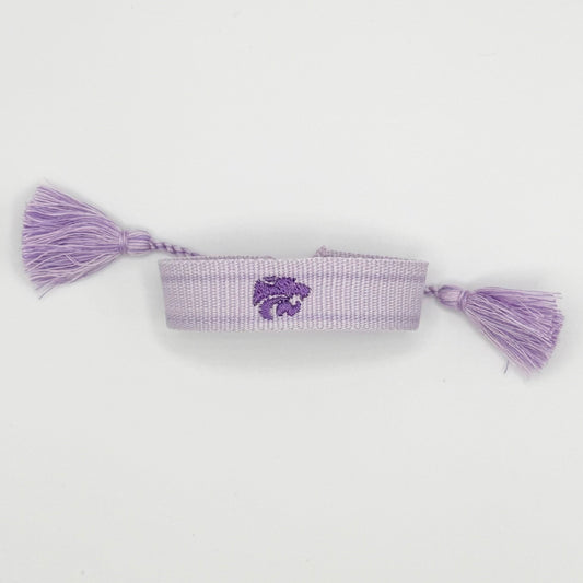 Kansas State University lavender powercat game day bracelet