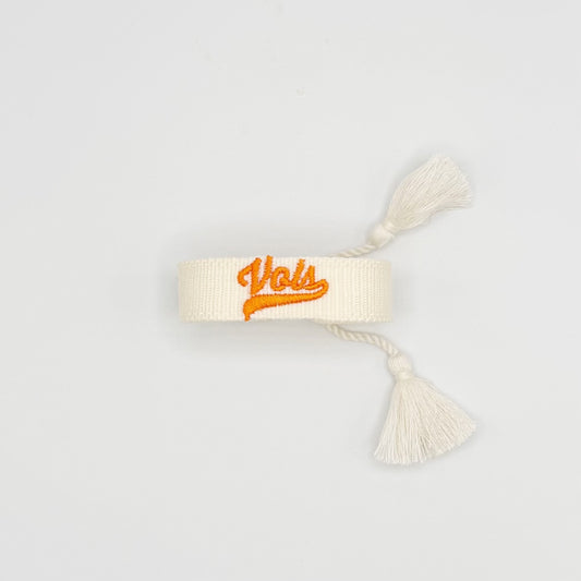 University of Tennessee VOLS game day bracelet in white