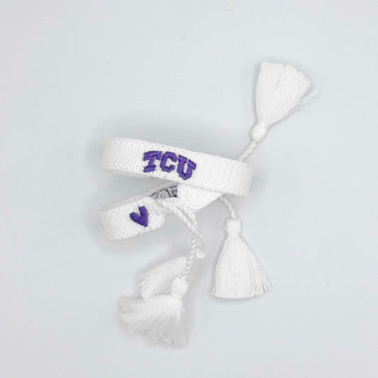 tiny TCU tassel bracelet
