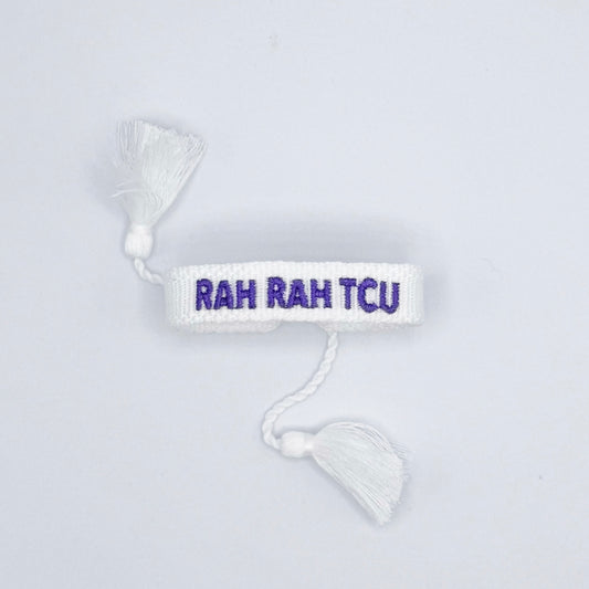 RAH RAH TCU tiny tassel bracelet