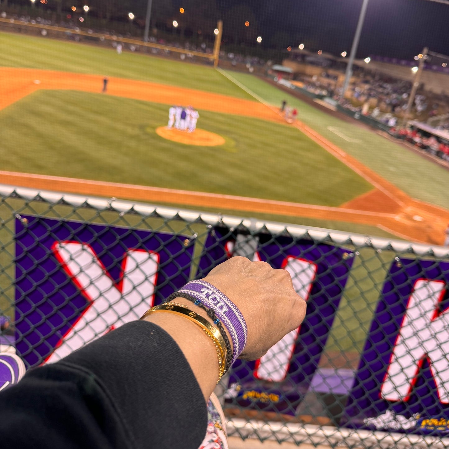 TCU game day bracelet in perfect purple