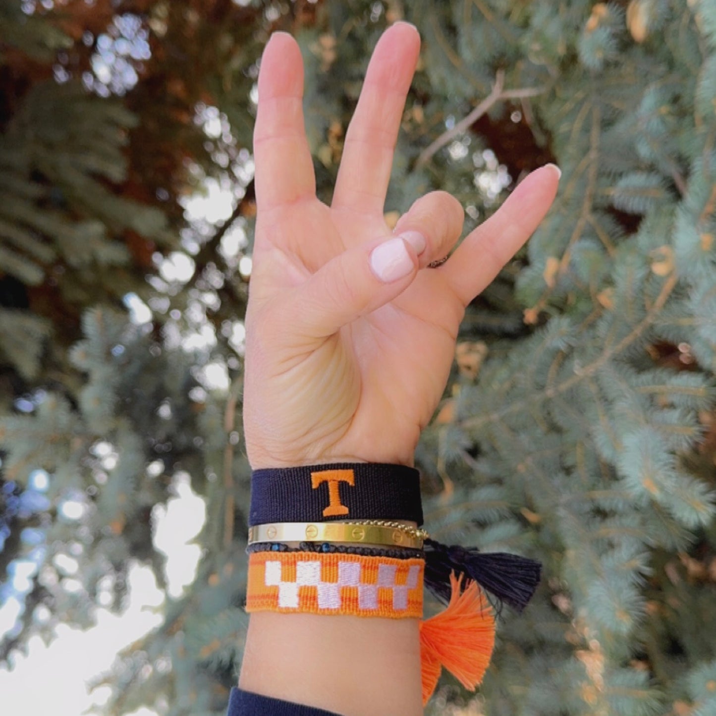 University of Tennessee dark mode game day bracelet