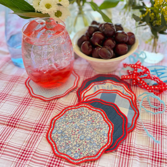 red white & blue cocktail napkins