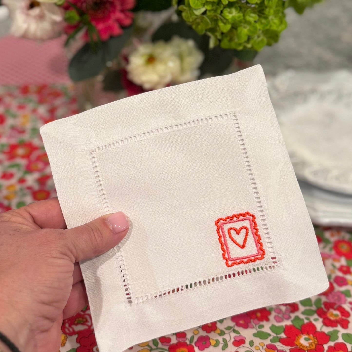 valentine cocktail napkins