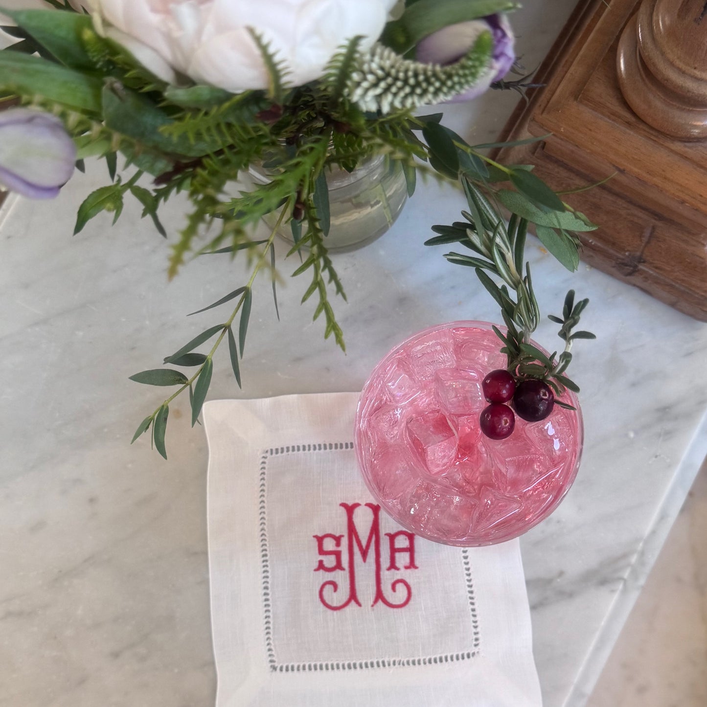 monogrammed cocktail napkins