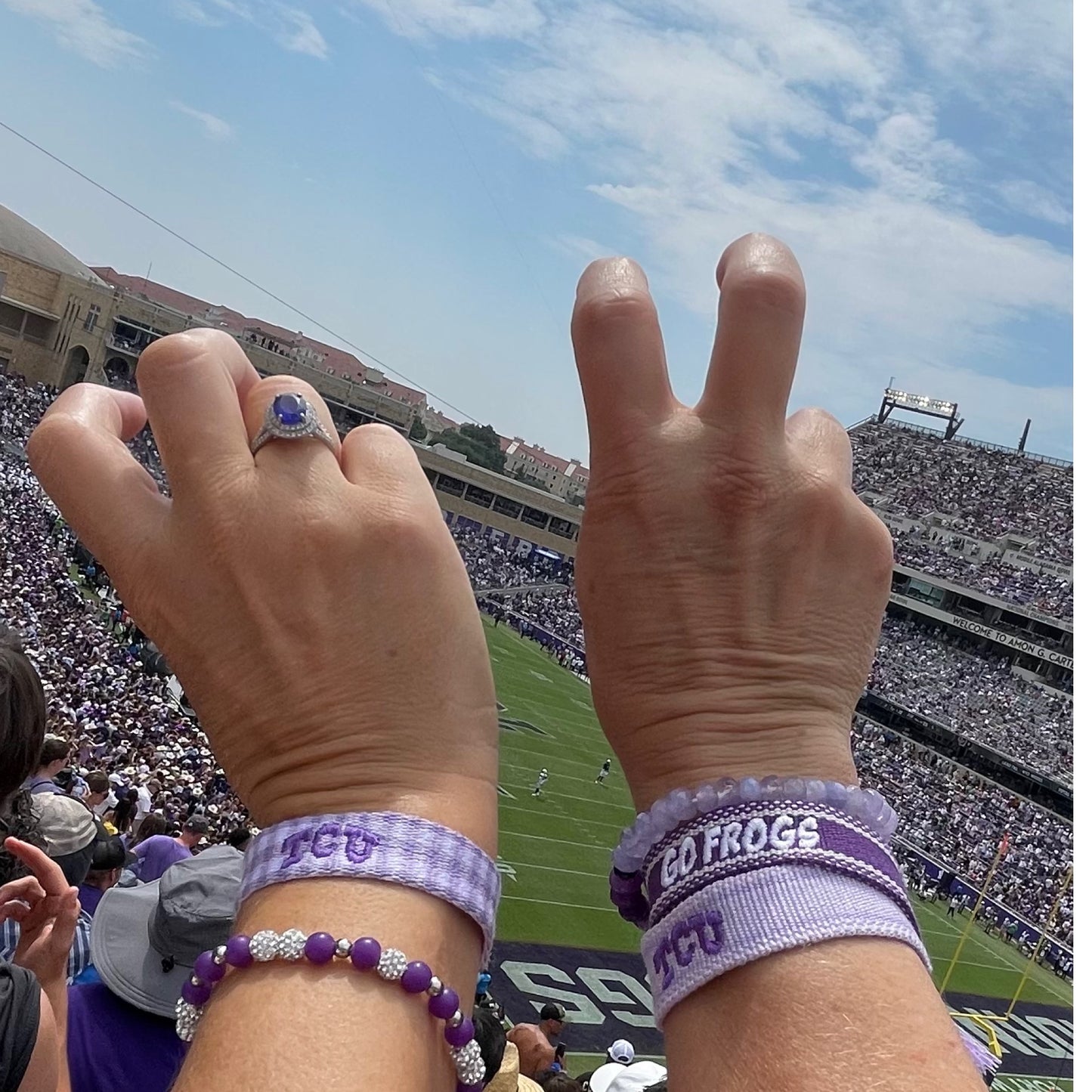 TCU lavender game day bracelet