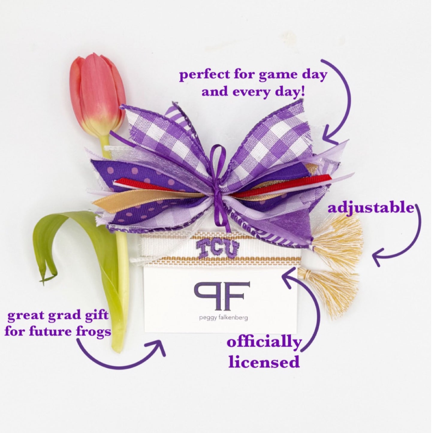 TCU gold trim game day bracelet