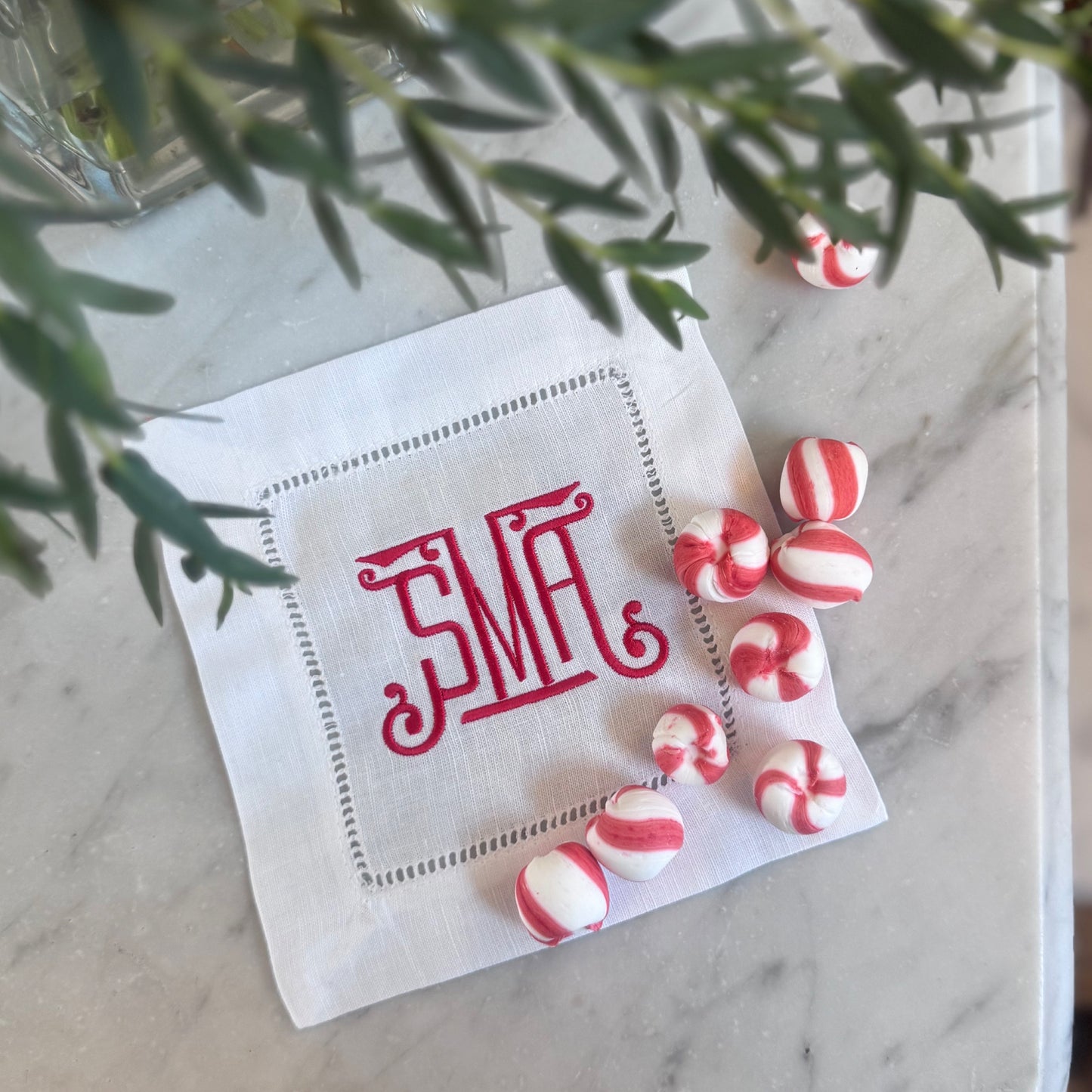 monogrammed cocktail napkins