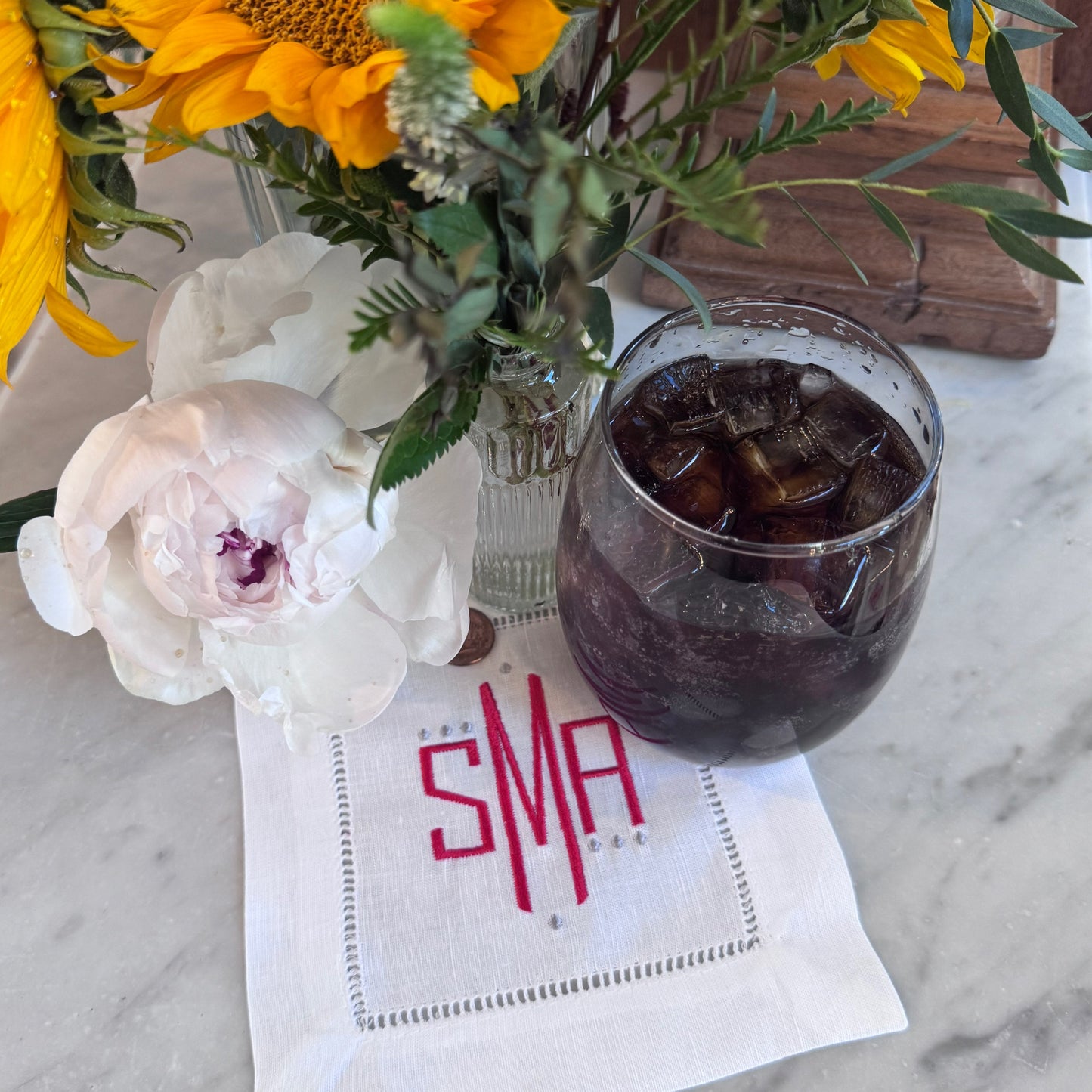 monogrammed cocktail napkins