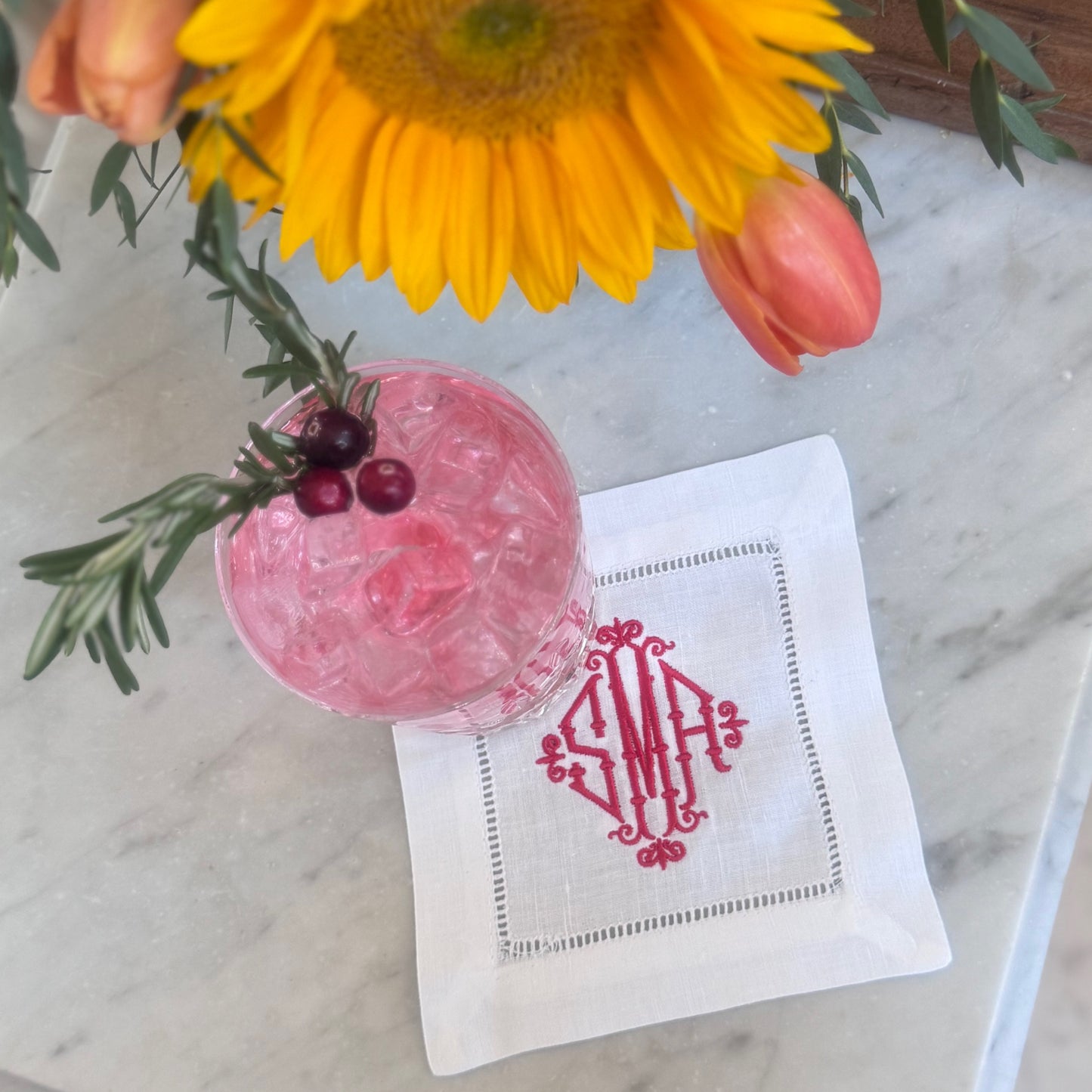 monogrammed cocktail napkins